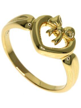 Tiffany & Co Heart Wisbow Ring 18k Yellow Gold